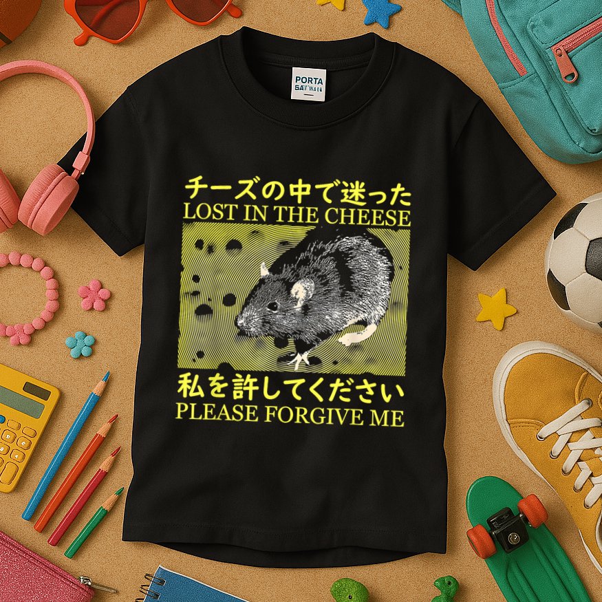 Nice Lost In The Cheese Please Forgive Me Kids T-Shirt