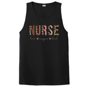 Nurse Love Inspire Heal Leopard Nursing Cute Gift PosiCharge Competitor Tank