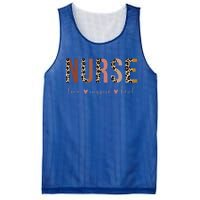 Nurse Love Inspire Heal Leopard Nursing Cute Gift Mesh Reversible Basketball Jersey Tank