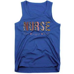 Nurse Love Inspire Heal Leopard Nursing Cute Gift Tank Top