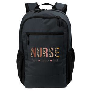 Nurse Love Inspire Heal Leopard Nursing Gift Daily Commute Backpack