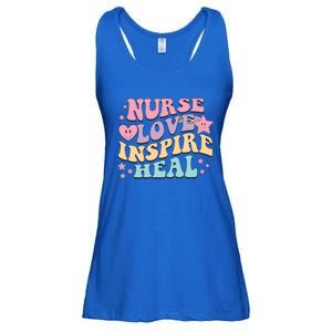 Nurse Love Inspire Heal Medicine Nursing Retro Healthcare Gift Ladies Essential Flowy Tank