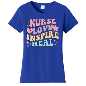 Nurse Love Inspire Heal Medicine Nursing Retro Healthcare Gift Women's T-Shirt