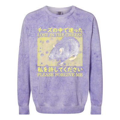 Nice Lost In The Cheese Please Forgive Me Colorblast Crewneck Sweatshirt