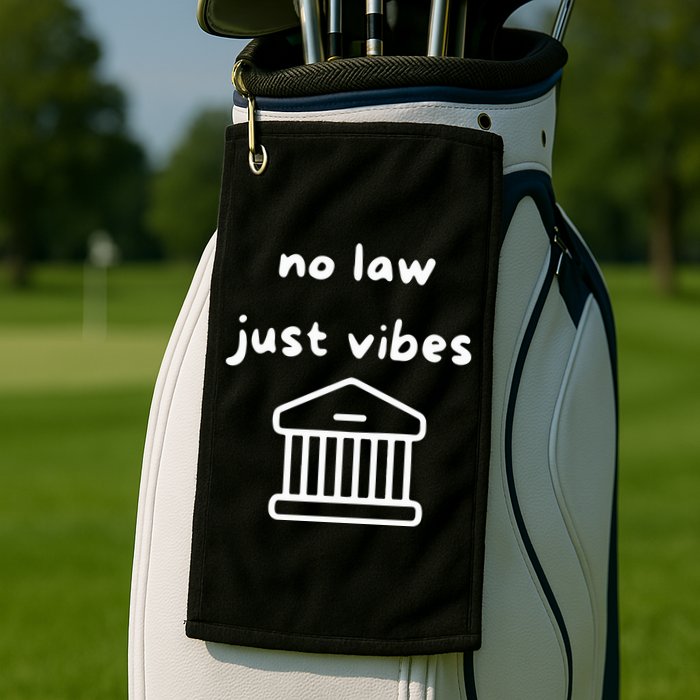 No Law Just Vibes Golf Towel