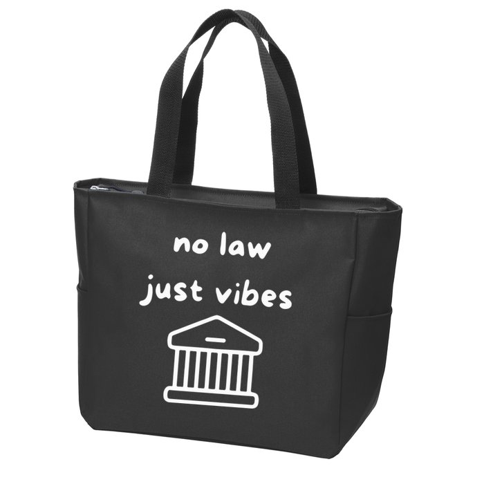 No Law Just Vibes Zip Tote Bag