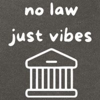 No Law Just Vibes Cotton Canvas Backpack