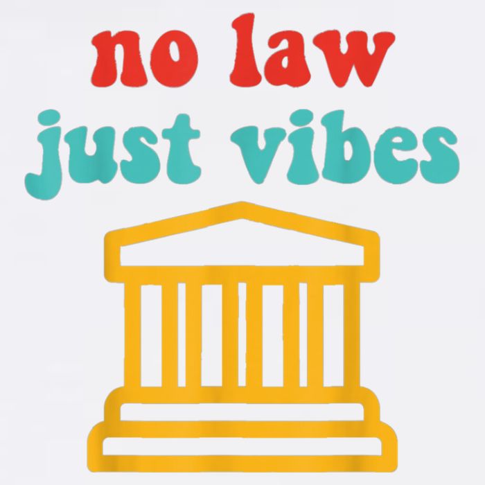 No Law Just Vibes Garment-Dyed Sweatshirt