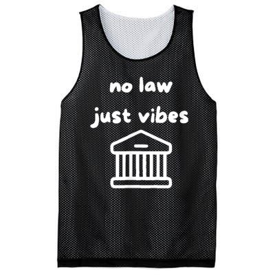 No Law Just Vibes Mesh Reversible Basketball Jersey Tank