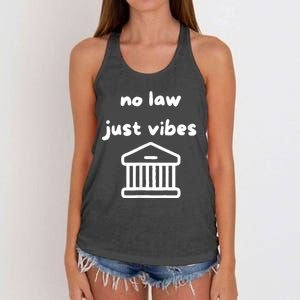 No Law Just Vibes Women's Knotted Racerback Tank