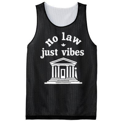 No Law Just Vibes Mesh Reversible Basketball Jersey Tank