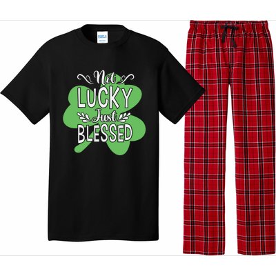 Not Lucky Just Blessed Irish Shamrock Pajama Set