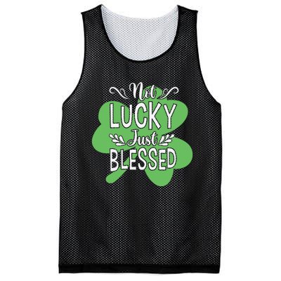 Not Lucky Just Blessed Irish Shamrock Mesh Reversible Basketball Jersey Tank