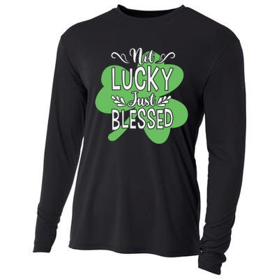 Not Lucky Just Blessed Irish Shamrock Cooling Performance Long Sleeve Crew