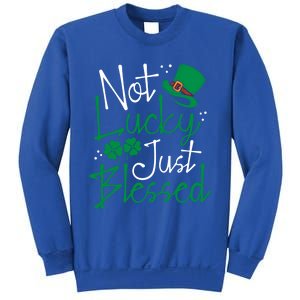 Not Lucky Just Blessed Funny St Patricks Day Leprechauns Gift Sweatshirt