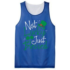 Not Lucky Just Blessed Funny St Patricks Day Leprechauns Gift Mesh Reversible Basketball Jersey Tank