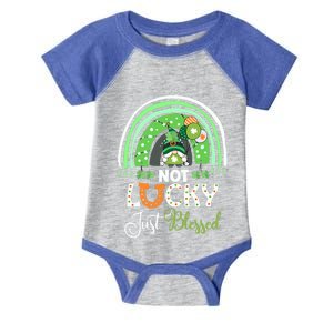 Not Lucky Just Blessed Rainbow Gnome Clover St Patricks Day Gift Infant Baby Jersey Bodysuit