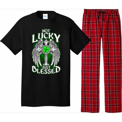 Not Lucky Just Blessed Saint Patty’s Day Theme Bible Quote Cute Gift Pajama Set