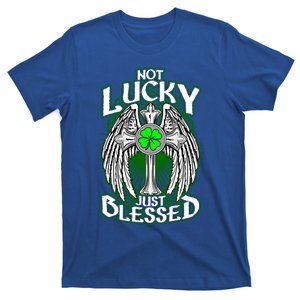 Not Lucky Just Blessed Saint Patty’s Day Theme Bible Quote Cute Gift T-Shirt