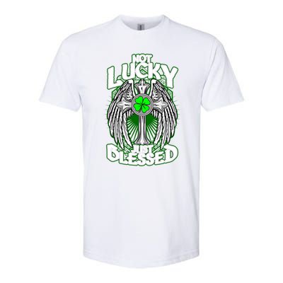 Not Lucky Just Blessed Saint Patty’s Day Theme Bible Quote Cute Gift Softstyle CVC T-Shirt