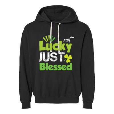 Not Lucky Just Blessed Garment-Dyed Fleece Hoodie