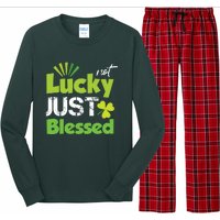 Not Lucky Just Blessed Long Sleeve Pajama Set