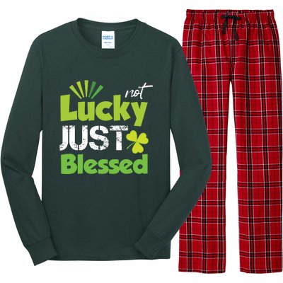 Not Lucky Just Blessed Long Sleeve Pajama Set