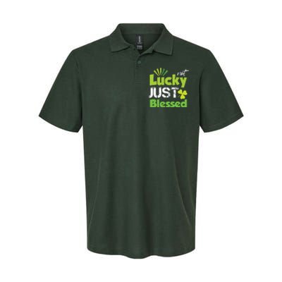 Not Lucky Just Blessed Softstyle Adult Sport Polo