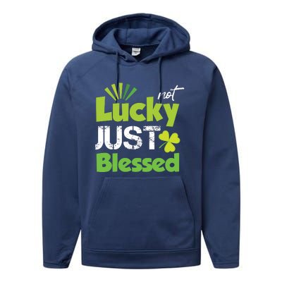 Not Lucky Just Blessed Performance Fleece Hoodie