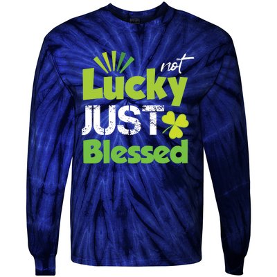 Not Lucky Just Blessed Tie-Dye Long Sleeve Shirt