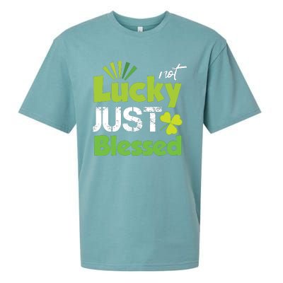 Not Lucky Just Blessed Sueded Cloud Jersey T-Shirt