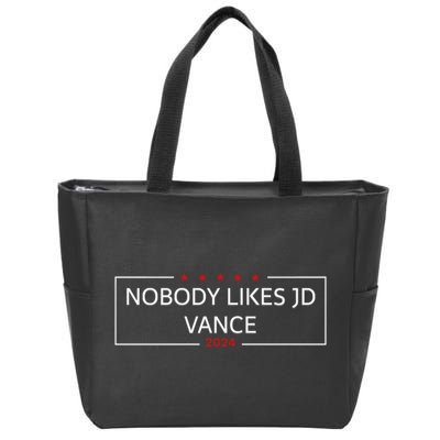 Nobody Likes Jd Vance Vote Kamala Zip Tote Bag