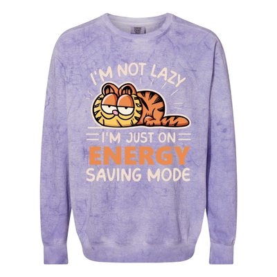 Not Lazy Just On Energy Saving Mode Funny Hilarious And Humorous Colorblast Crewneck Sweatshirt