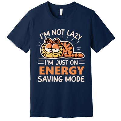 Not Lazy Just On Energy Saving Mode Funny Hilarious And Humorous Premium T-Shirt