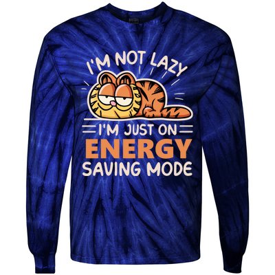 Not Lazy Just On Energy Saving Mode Funny Hilarious And Humorous Tie-Dye Long Sleeve Shirt