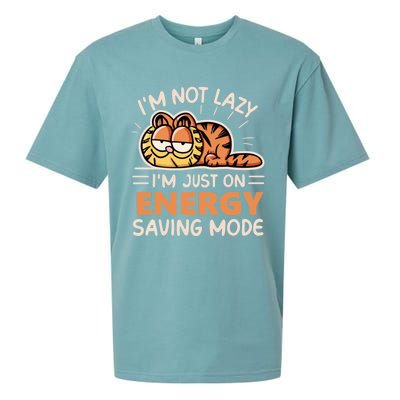 Not Lazy Just On Energy Saving Mode Funny Hilarious And Humorous Sueded Cloud Jersey T-Shirt