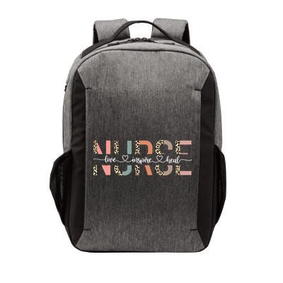 Nurse Life Love Inspire Heal Leopard Happy Nurses Day Gift Vector Backpack