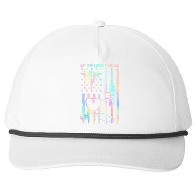 Nurse Live Love Heal Colorful USA Flag Snapback Five-Panel Rope Hat