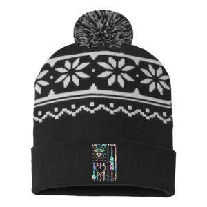 Nurse Live Love Heal Colorful USA Flag USA-Made Snowflake Beanie