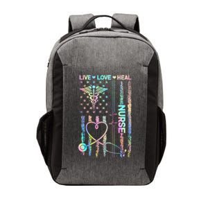 Nurse Live Love Heal Colorful USA Flag Vector Backpack