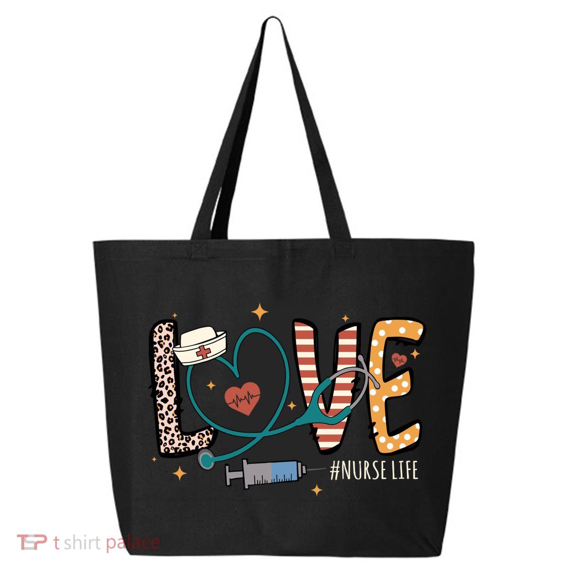 Nurse Life Love Inspire Heal Happy Nurses Day Gift 25L Jumbo Tote