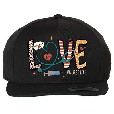 Nurse Life Love Inspire Heal Happy Nurses Day Gift Wool Snapback Cap