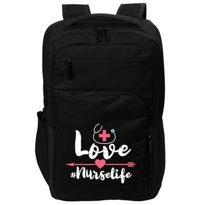 Nurse Life Love Doctors Medical Rn Lpn Gift Impact Tech Backpack