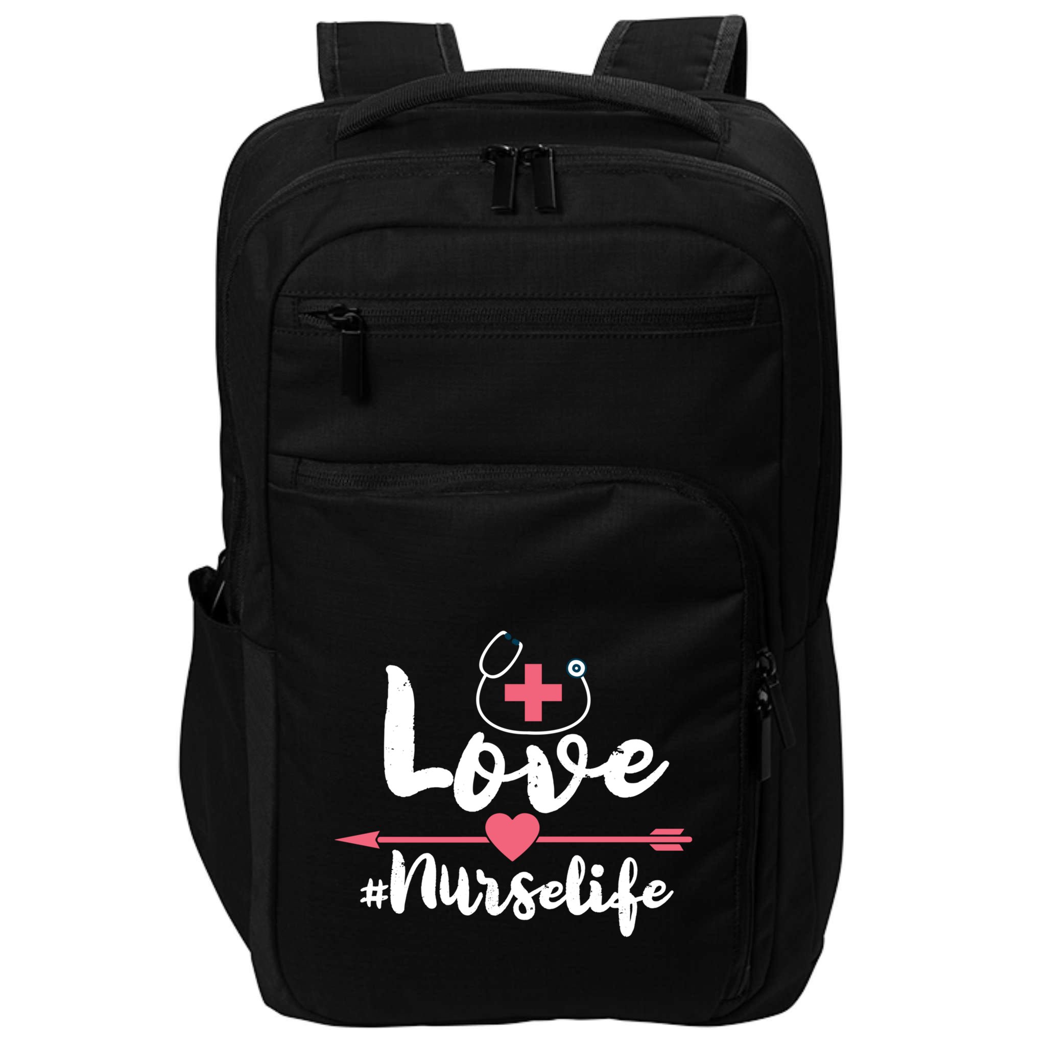 Nurse Life Love Doctors Medical Rn Lpn Gift Impact Tech Backpack