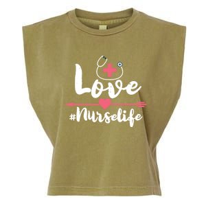 Nurse Life Love Doctors Medical Rn Lpn Gift Garment-Dyed Women's Muscle Tee