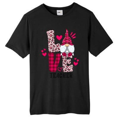 Nn Love Leopard Plaid Gnome Teacher Valentines Day Costume Meaningful Gift Tall Fusion ChromaSoft Performance T-Shirt