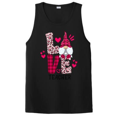 Nn Love Leopard Plaid Gnome Teacher Valentines Day Costume Meaningful Gift PosiCharge Competitor Tank