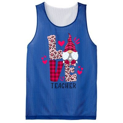 Nn Love Leopard Plaid Gnome Teacher Valentines Day Costume Meaningful Gift Mesh Reversible Basketball Jersey Tank