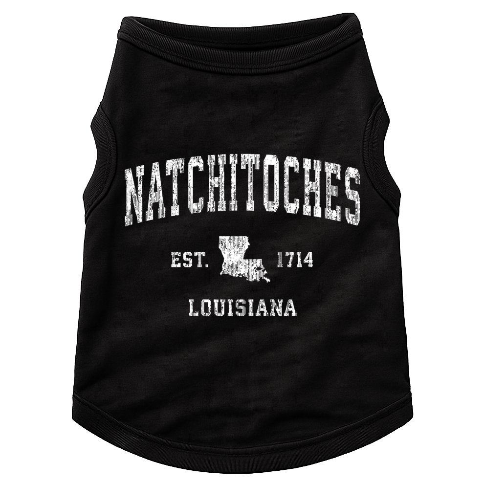 Natchitoches Louisiana La Vintage Athletic Sports Doggie Tank