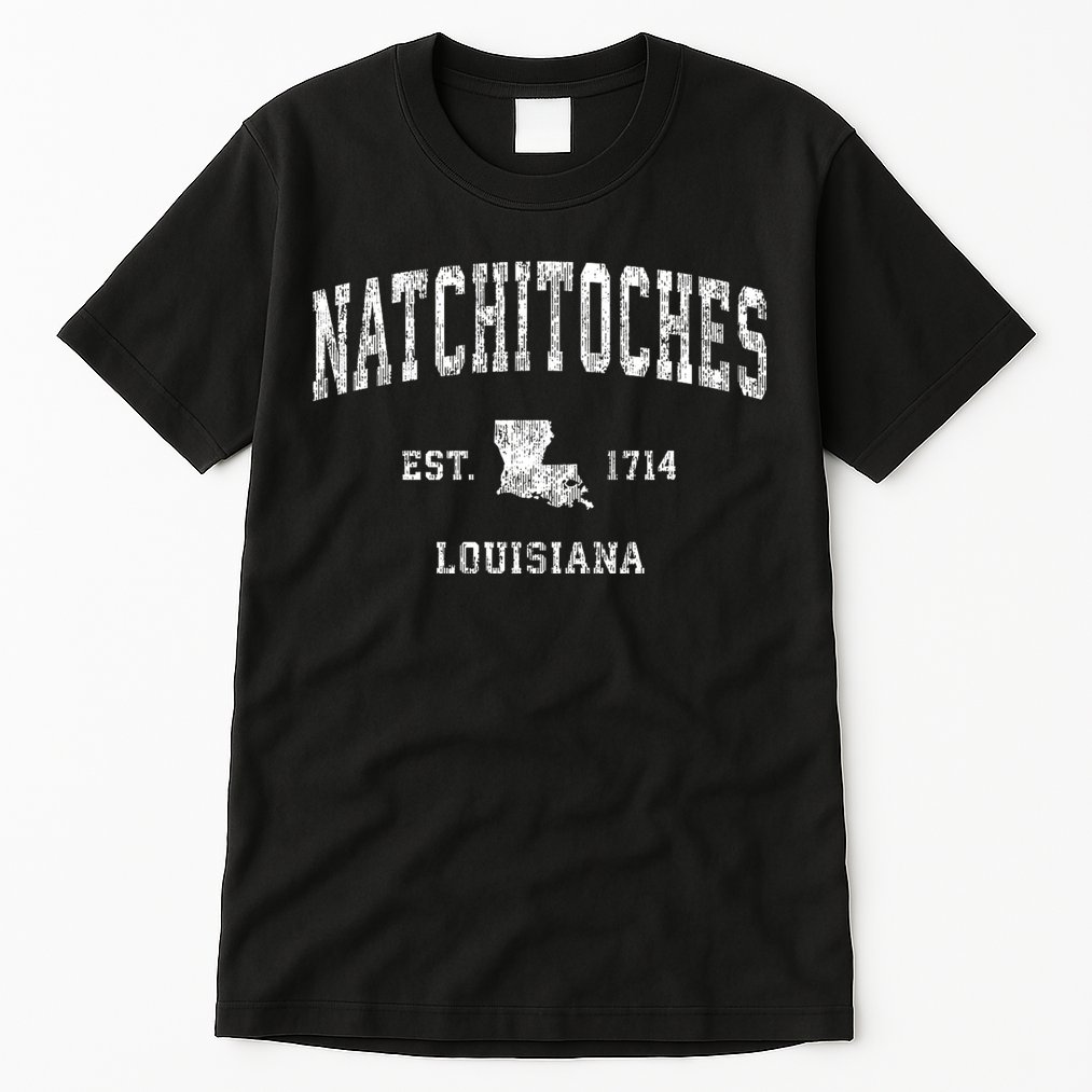 Natchitoches Louisiana La Vintage Athletic Sports Tall T-Shirt